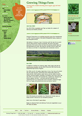 Growing Things Farm website
